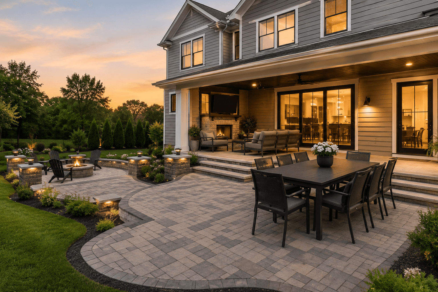 Luxury Florida home with a custom paver patio and pool